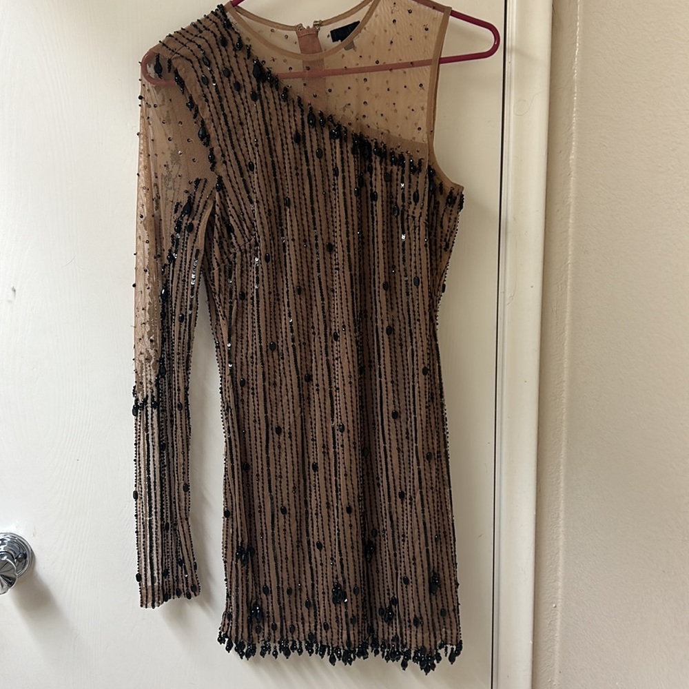 NBD Zintia Embellished Mini Dress in Black EUC flaw - Picture 6 of 10